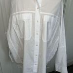 Madewell  Dolman Panel Cocoon Shirt Oversized White NO599 Size XS Photo 0