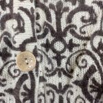 WHITE + WARREN 100% Cashmere Scroll Pattern V Neck Cardigan Sweater Womens M Brown Size M Photo 1