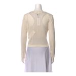 Christian LaCroix Nwt  cream-colored open-knit crew neck sweater extra small Photo 9