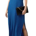 Atlein x RTR Plisse Midi Dress in Blue, Size S Blue Photo 0