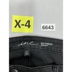 INC Womans  Black Jeans Boyfriend Regular Fit 18 W Flannel Cuff Photo 2