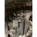 Sandro Designer Sportswear Women's Blazer Jacket Textured Knit Gray Black Size L Photo 7