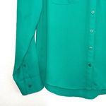 EXPRESS The Portofino Shirt Shamrock Green Button Down Blouse Photo 3