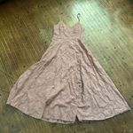 Lulus Lulu’s Time for Tea cotton jacquard v-neck dusty pink M dress Photo 1