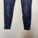 R13  Black Marble Moto Skinny Jeans With Zipper Size 26 Photo 6