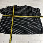 Maggie Barnes Blouse Top Womens 4X Black Polka Dot Short Sleeve Relaxed Fit Boxy Photo 1