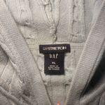 Gap VTG Y2K  Cable Knit Zip Up Hoodie Light Blue Womens XL Hooded Sweater Photo 5