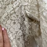 TALULAH Cream Sheer Floral Lace Blouse Size Medium Photo 7