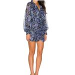 New! Sabina Musayev Long Sleeve Mini Lark Dress in Black Print Sz XS $307 Purple Photo 5