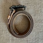 Vintage Womens Tan Full Grain Leather Trouser Belt Size 32 Photo 2