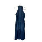 Cloth & Stone  x Anthropologie - NWOT Blue Denim Halter Wide Leg Jumpsuit Sz L Photo 3