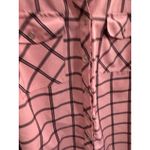 Notations  Pink Black Plaid Collared Long Sleeve Button Down Shirt Women's M Photo 3