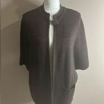 Coldwater Creek  metallic brown cardigan one button cape XL Photo 0