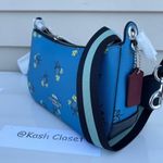 Coach Blue Floral Bow Print Crossbody Bag Photo 2