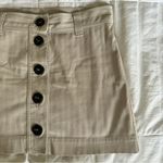 Burberry  cream color mini skirt button down size 6 Photo 4