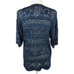 Carolyn Taylor  Blue Knit Cardigan Size M Photo 4