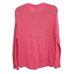 American Eagle Henley Knit Sweater Womens Size M Crew Neck Slouchy Coral Pink Photo 1