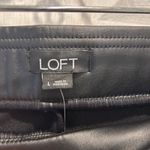 Loft‎ Faux Leather Leggings NWT Size Large Biker Moto Black Photo 5