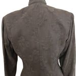 Platinum Dorothy Schoelen Taupe Size S Lined Jacket Blazer Top Textured Roses Tan Photo 4