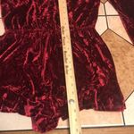 Bebop  crushed red velvet romper size small cute festival y2k Photo 11