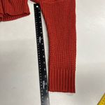 Ultra Flirt Women’s Cropped High-Low Cable Knit Sweater Shrug Cardigan Orange 1X Photo 5