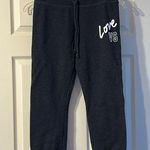 Victoria's Secret Victoria’s Secret Vintage Grey Love VS Cropped Sweatpants Small Photo 0