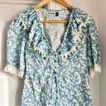 RIXO Anya Pastel Floral Dress Blue Size XS Photo 8