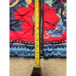 Farm Rio  Womens Colorful Graphic Floral Reversible Puffer Jacket Size XS‎ Belted Photo 7