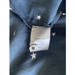 Untuckit Women's 4 Navy Starlia Dress Shirt Button Front‎ Stars Americana Blue Photo 6