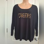 Torrid Sleep Sz 3 Black Cheers Sequin Women's Top Photo 1