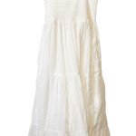 Seafolly  White Faithful Tiered Lined Midi Dress Size 8 Medium New With Tags‎ Photo 0