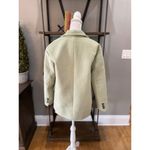 Apparis Celine Single Breasted Faux Wool Coat Blazer Green Womens Size XS Photo 5