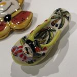 Lot Of 2 Handmade Brooch Pins Ceramic Holiday Christmas / Flip Flip Snowman Photo 5