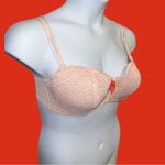 B.Tempted Lace Underwire Bra in Peach with Red Bow Size undefined Photo 1