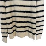 Bailey 44 Sundry Stripes Mock Neck Cozy Sweater in Oyster Fuzzy Size Small Photo 9