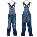 Guess Vintage Jeans Distressed Denim Overalls Medium Wash Straight Leg Size 26 2 Photo 1