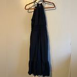 A New Day  Dark Grey/Navy High Neck Midi Dress Elastic Waist w/ Pockets sz Small Photo 4