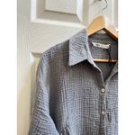 ZARA  Gauzy Pocket Button Down Babydoll Tunic Mini Dress Size Medium Photo 9