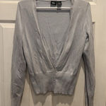 Vintage Mossimo‎ Steel Blue Cardigan Silk Nylon Blend Womens Size Medium Size L Photo 0