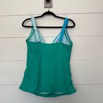 Lands' End  Women’s 14D Green Blue Swim Tankini Photo 2