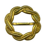 Vintage Gold Tone Scarf Slide / Sash Slide • Rope Knot Circle Photo 0