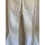 Saints & Hearts White Distressed Hem Wide Flare Leg Festival Boho Denim Jeans S Size undefined Photo 6