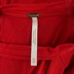 Free People  Red Just A Twist Choker Neck Short Sleeve Top Size Medium Photo 2