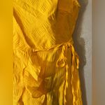 SheIn  Curve Vivid Eden Ruffle Trim Wrap Knot Side Cami Halter Dress Nwt Photo 3