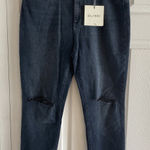 DL1961  Womens 31 Chrissy Ultra High Rise Skinny Dark Wash Denim Distressed Photo 0