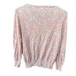 J.Crew size XL 100% cotton looped ruffle cardigan sweater. Tan Photo 1