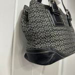 Coach Soho Satchel Shoulder Bag Signature Canvas Print Black Buckle Y2K Leather Photo 6