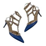 Valentino Garavani Rockstud 65mm Leather Caged Pump Blue Pink Size 36.5 Photo 6