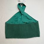 Derek Lam  10 Crosby Chaya Crop Top Halter‎ Size 8 Jade Green Smocked Back NEW Photo 13