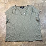 DKNY  Olive Short Sleeve V-neck Henley-like Tee
Size: XL Photo 0